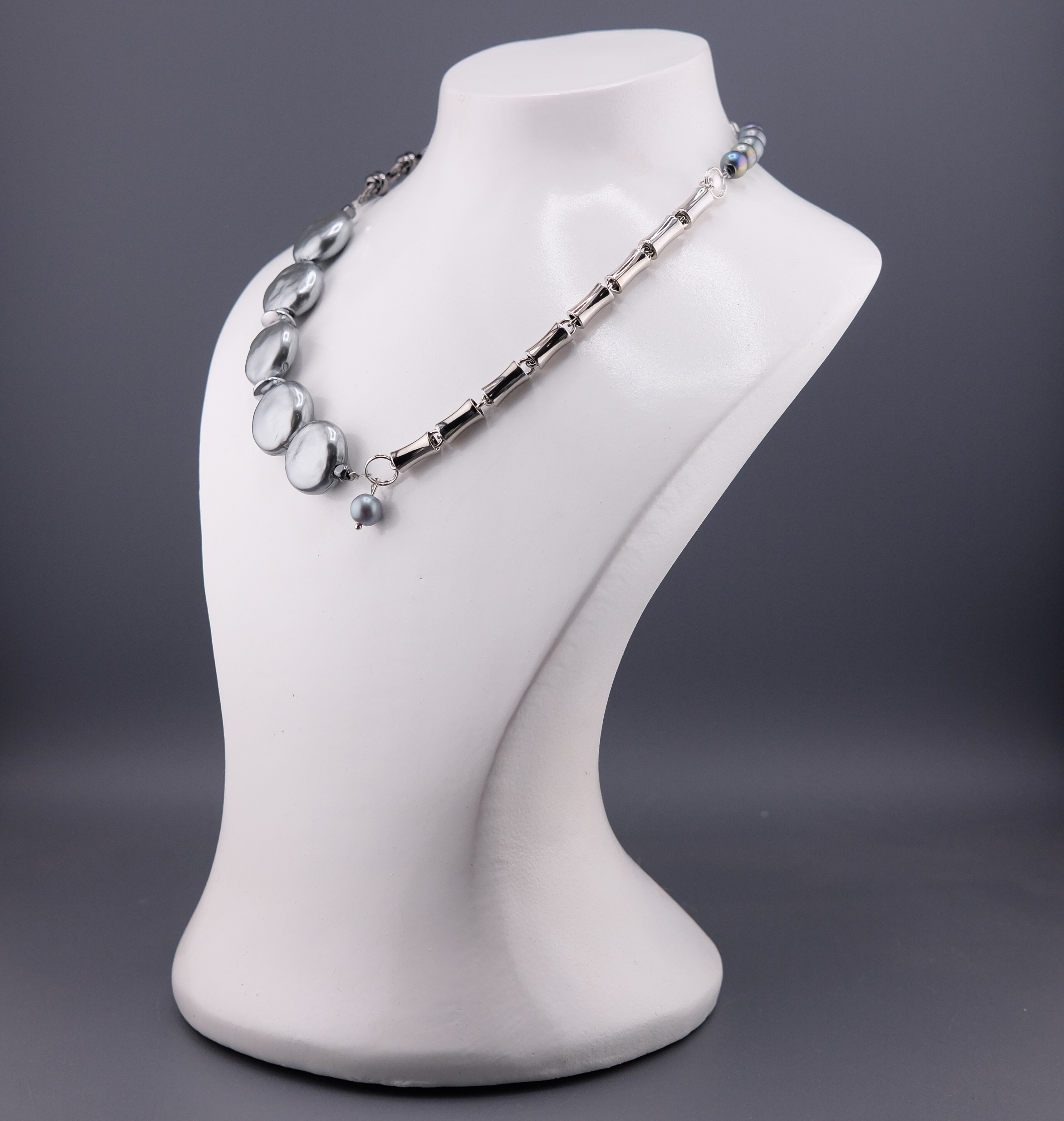 Колье Жемчуг Серебро