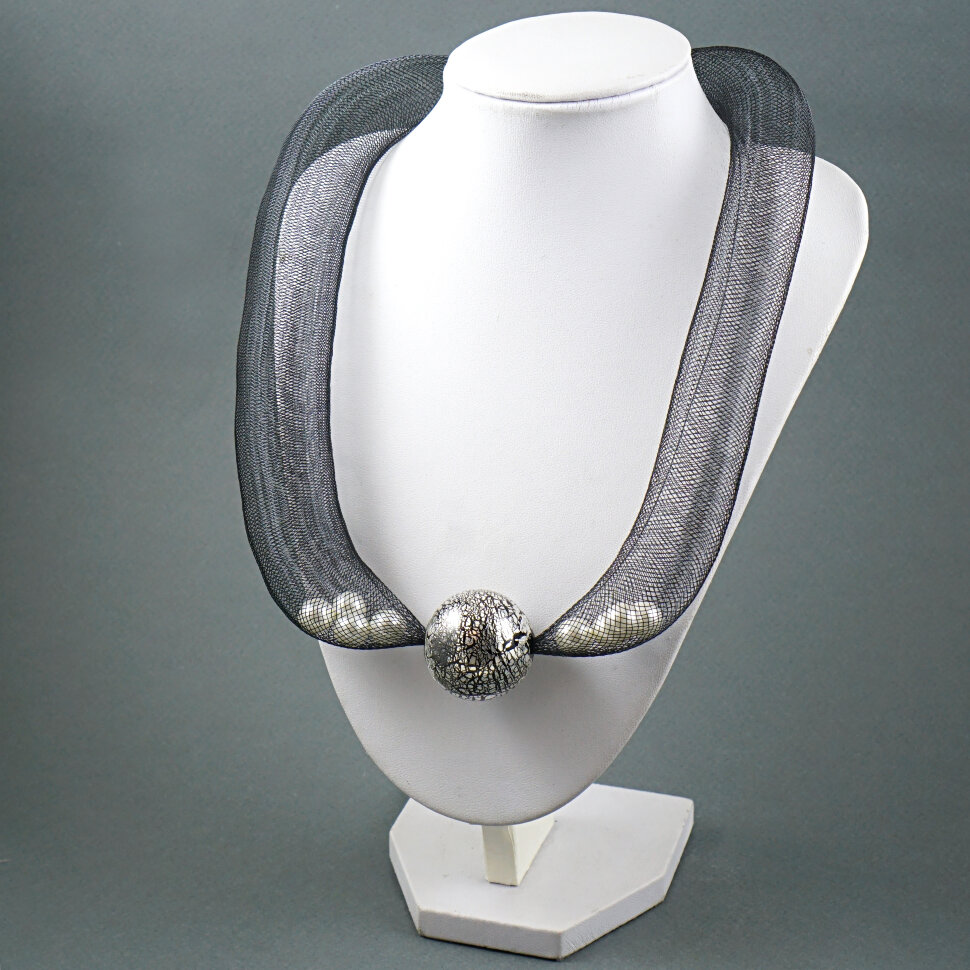 Колье "Setka pearl silver"