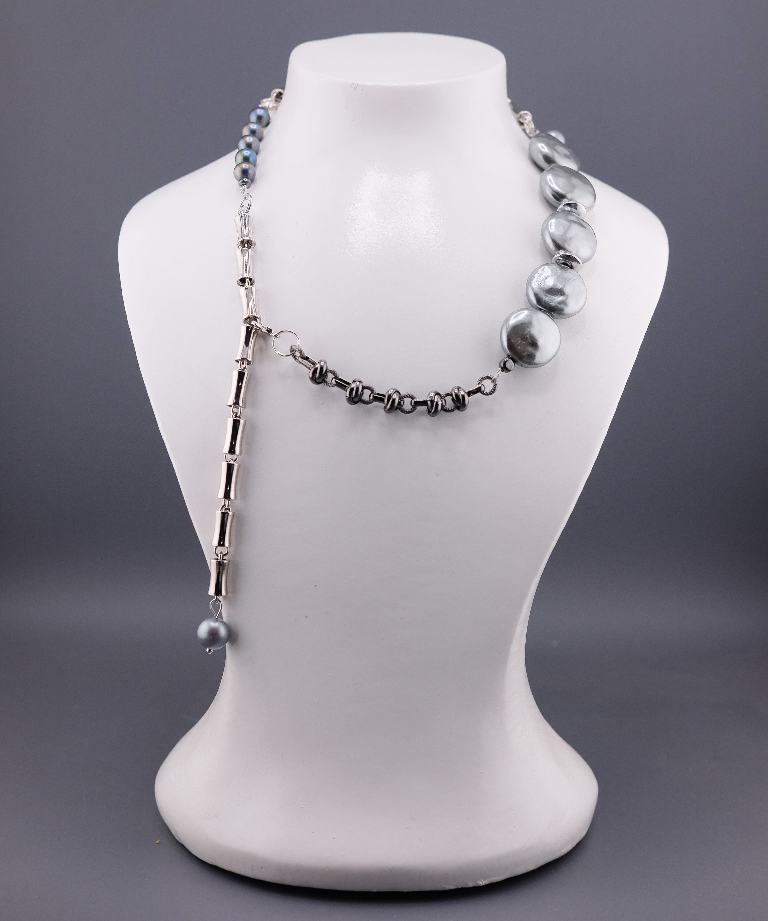 Колье Жемчуг Серебро