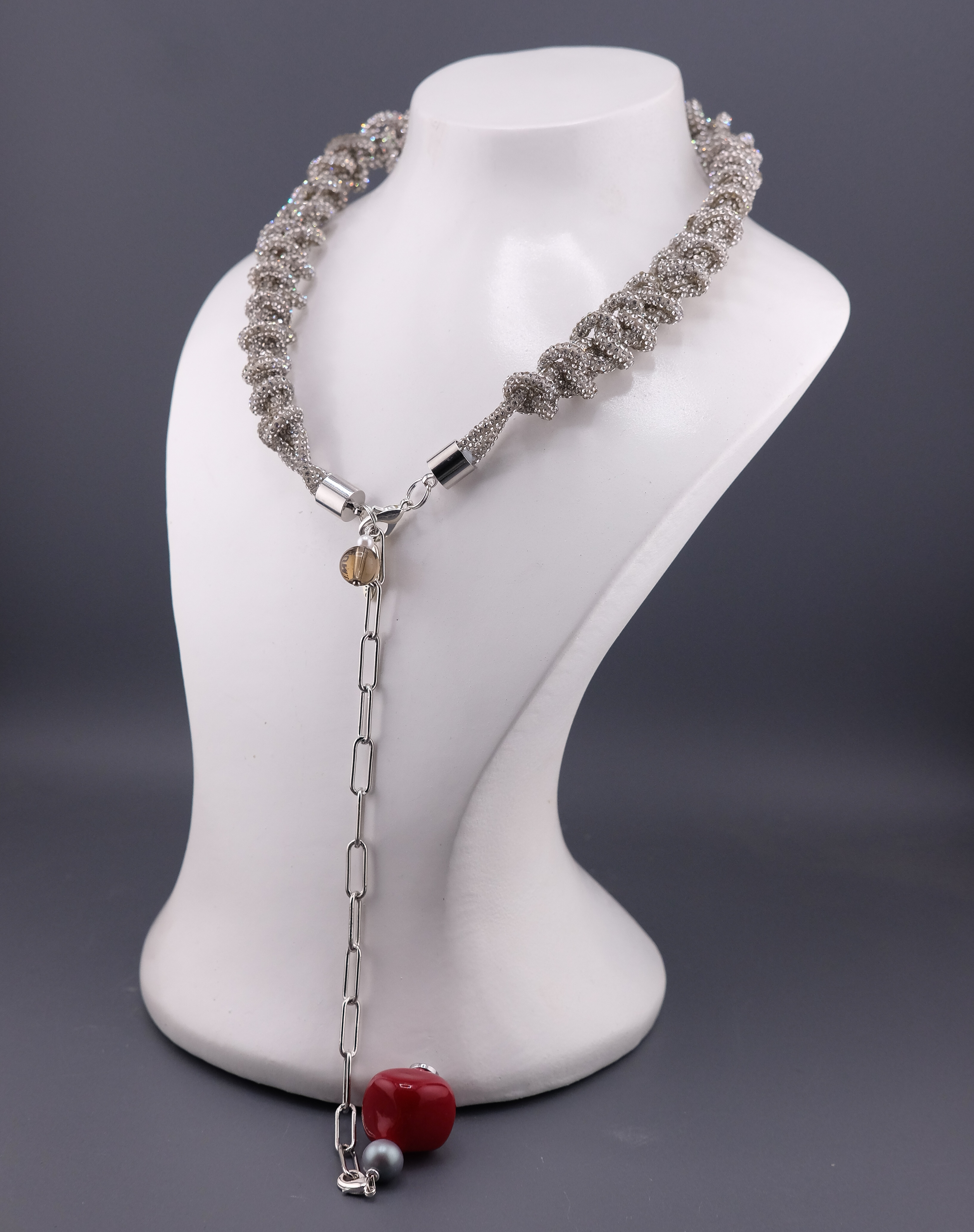 Колье Нити Сваровски 