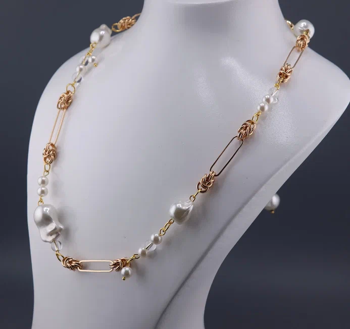 Колье " Pearl Chains Gold"