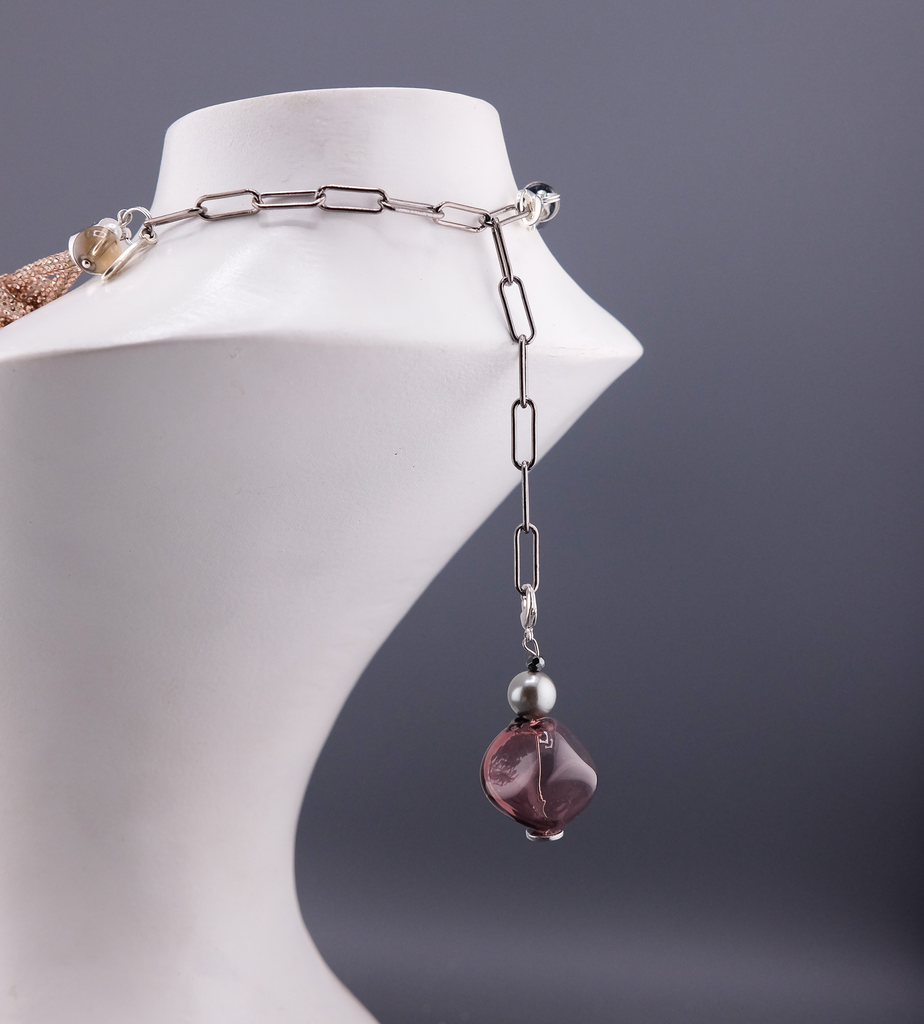 Колье Нити Сваровски 