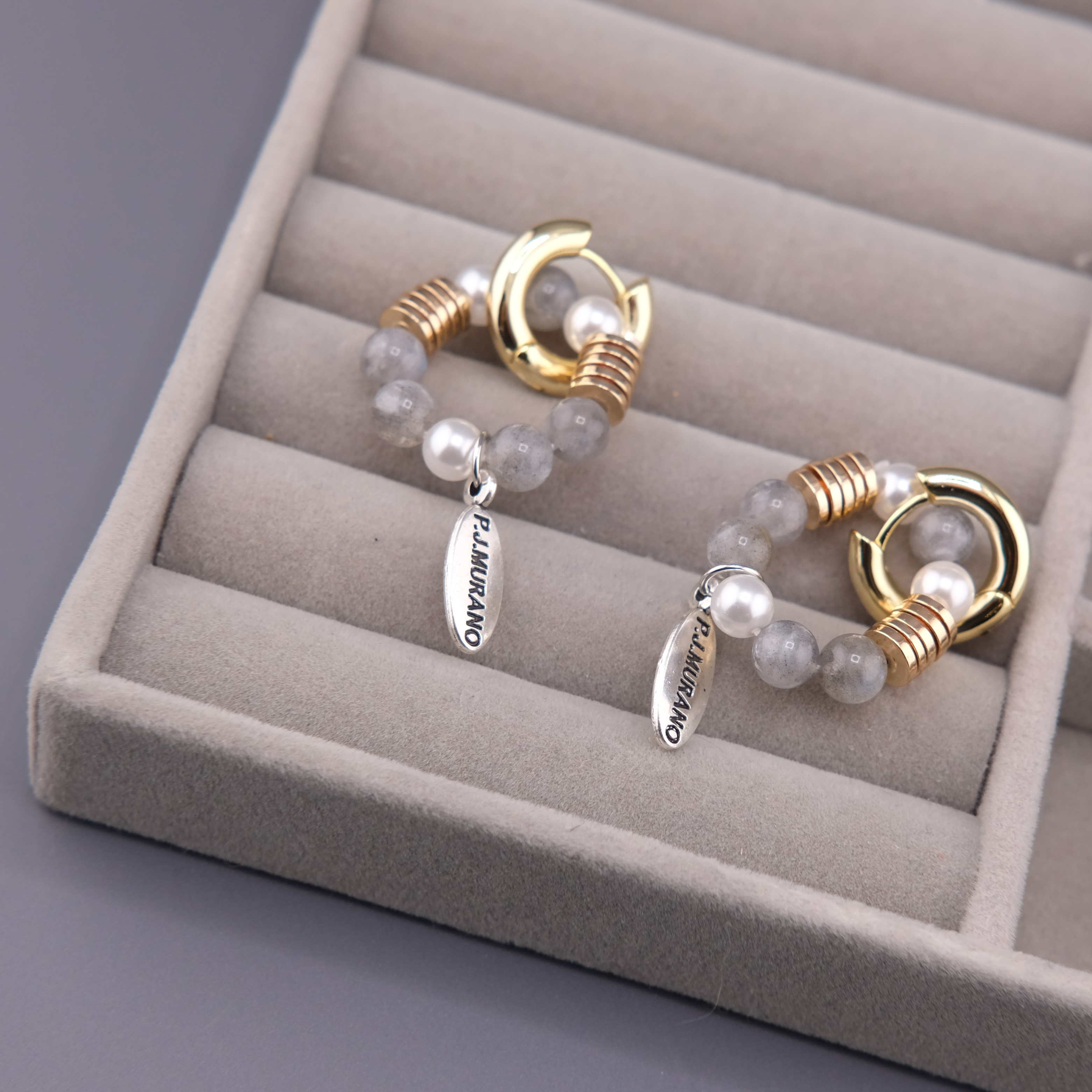 Серьги "Лабрадорит"