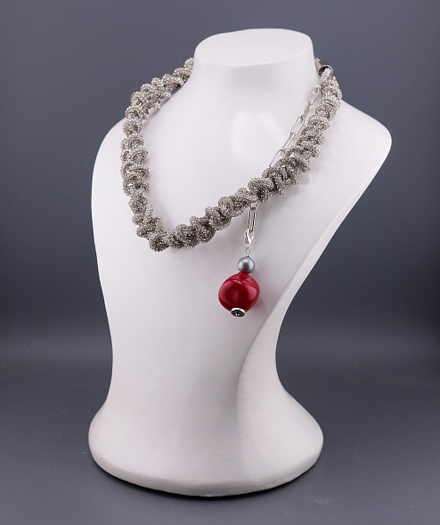 Колье Нити Сваровски 