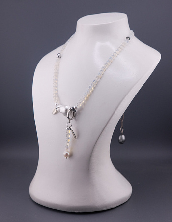 Чокер Сердечки с серьгой