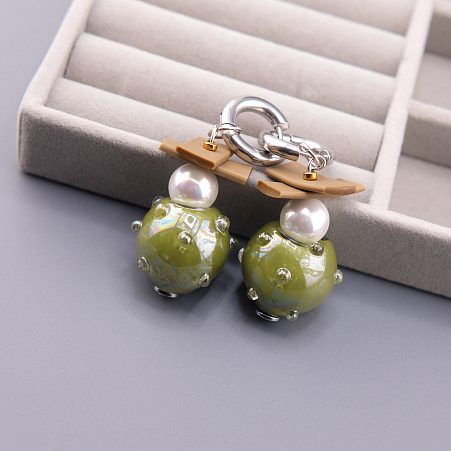 Серьги "Вишенка Олива"