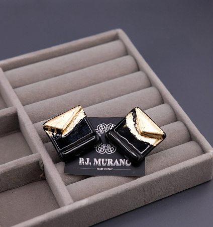 Cерьги "Квадрат золото"